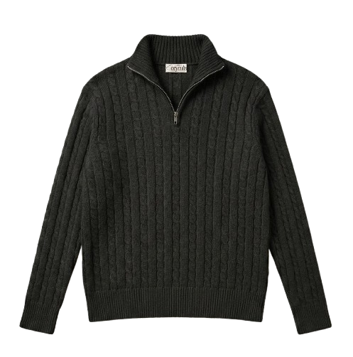 Marcello Half Ziper Black